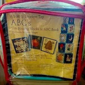 First ABC’s quilted stacking blocks with hardcover book